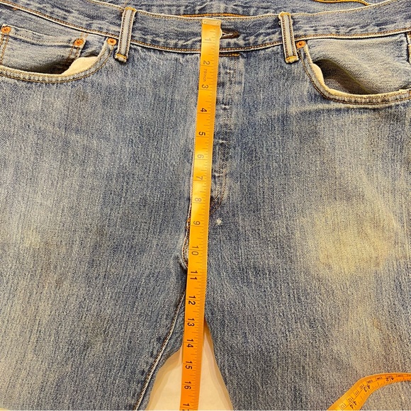 Levi's 501 button fly 100% cotton straight leg jeans 36/32 - Picture 6 of 16